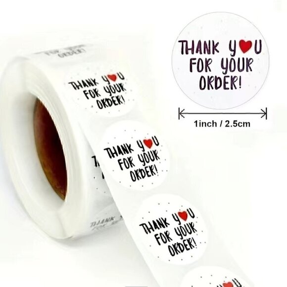 Roll of 500 Thank  you Stickers NWT - Picture 2 of 3
